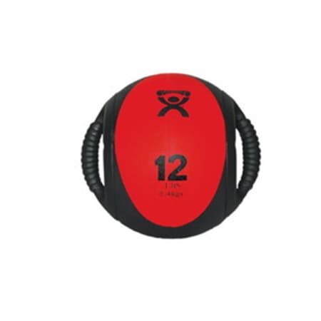 Fabrication Enterprises 9 in. Cando Dual-Handle Medicine Ball, Red FA129096